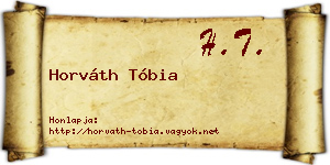 Horváth Tóbia névjegykártya